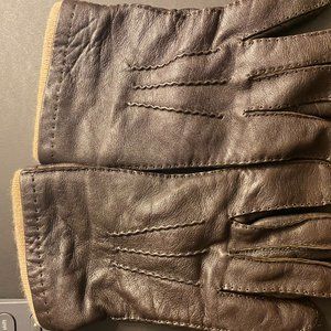 Men's Amicale Brown Leather Gloves XL